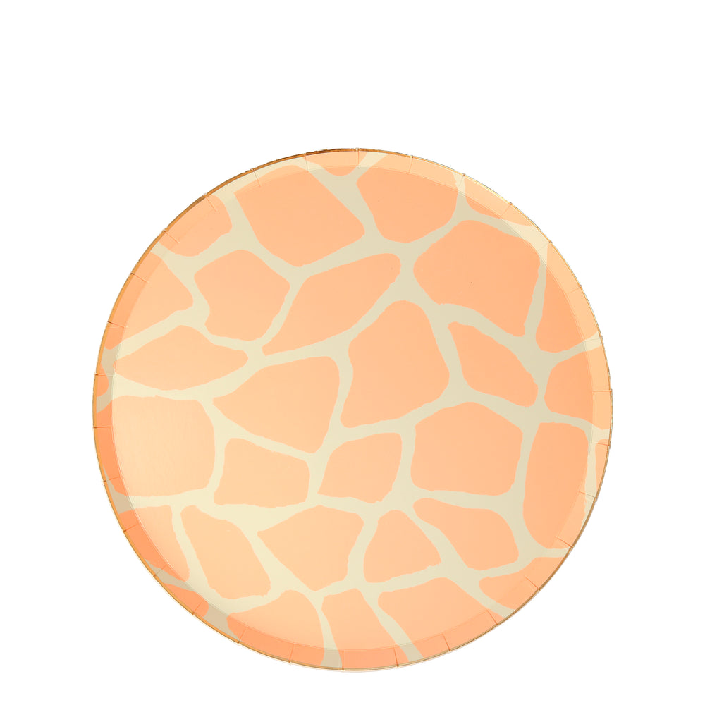 Giraffe print appetizer plate. Set of 8 plates in 4 different designs.