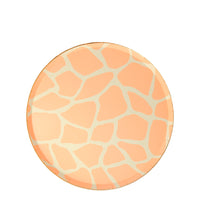Giraffe print appetizer plate. Set of 8 plates in 4 different designs.