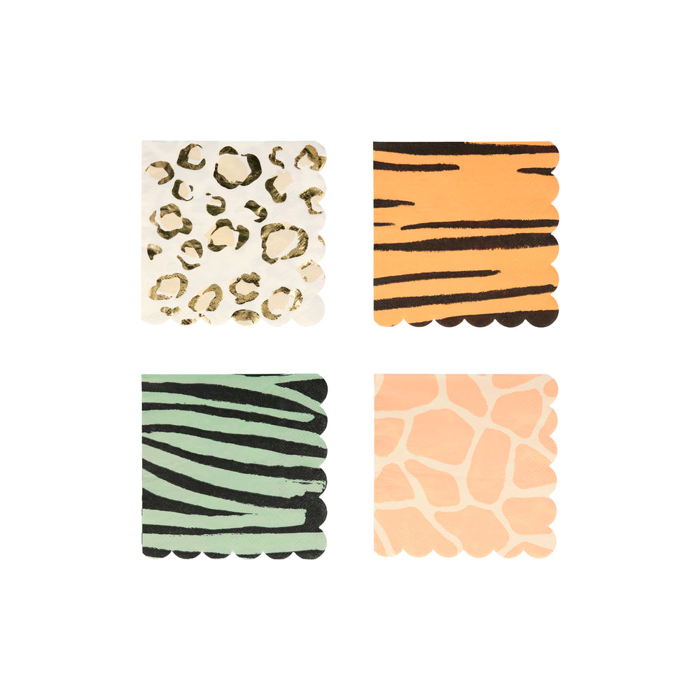 Safari Animal Print Napkins - Small