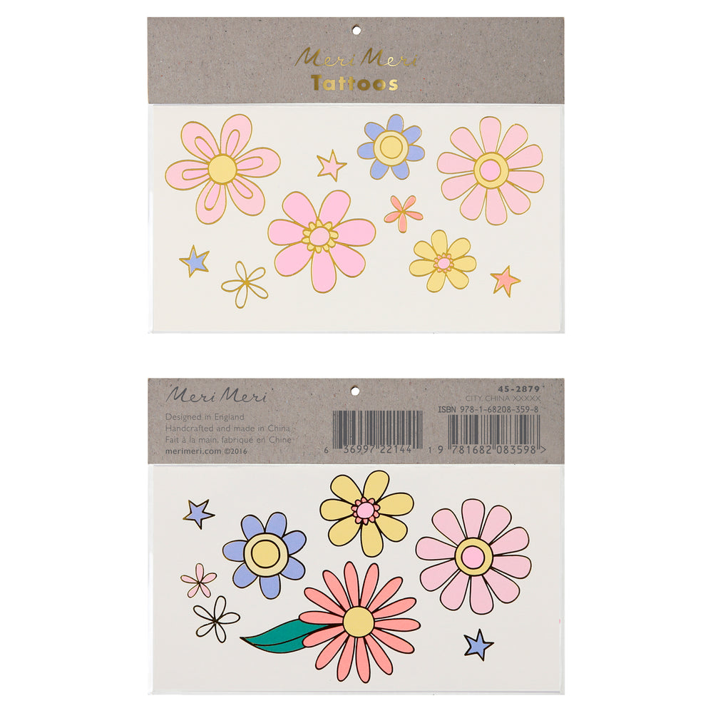 Flower Power 60's - Temporary Tattoos
