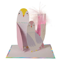 mommy and me bird pop up greeting card with a best mom inside message