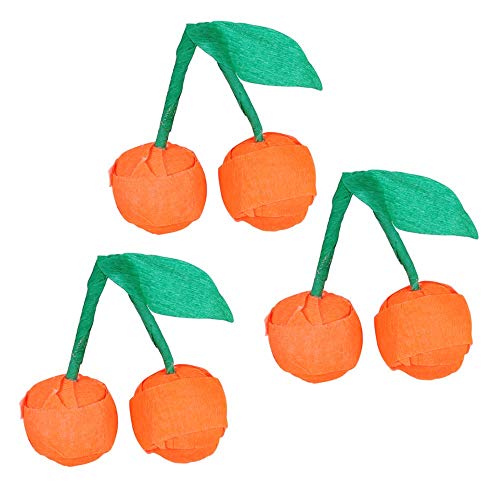 Cherry surprise balls, two cherries equal to one set, three sets per box. Each favor includes 2 temporary tattoos, 1 joke, 1 hat & either 1 friendship bracelet or 1 mustache