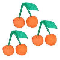 Cherry surprise balls, two cherries equal to one set, three sets per box. Each favor includes 2 temporary tattoos, 1 joke, 1 hat & either 1 friendship bracelet or 1 mustache
