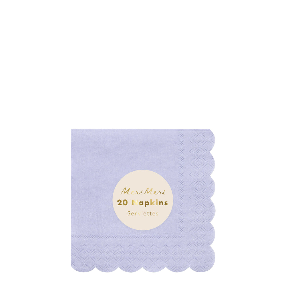 periwinkle eco-friendly paper party napkins pack of twenty napkins