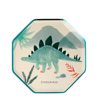 Stegosaurus dinosaur plate, appetizer and desert size
