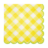 Yellow Gingham Napkin - Large