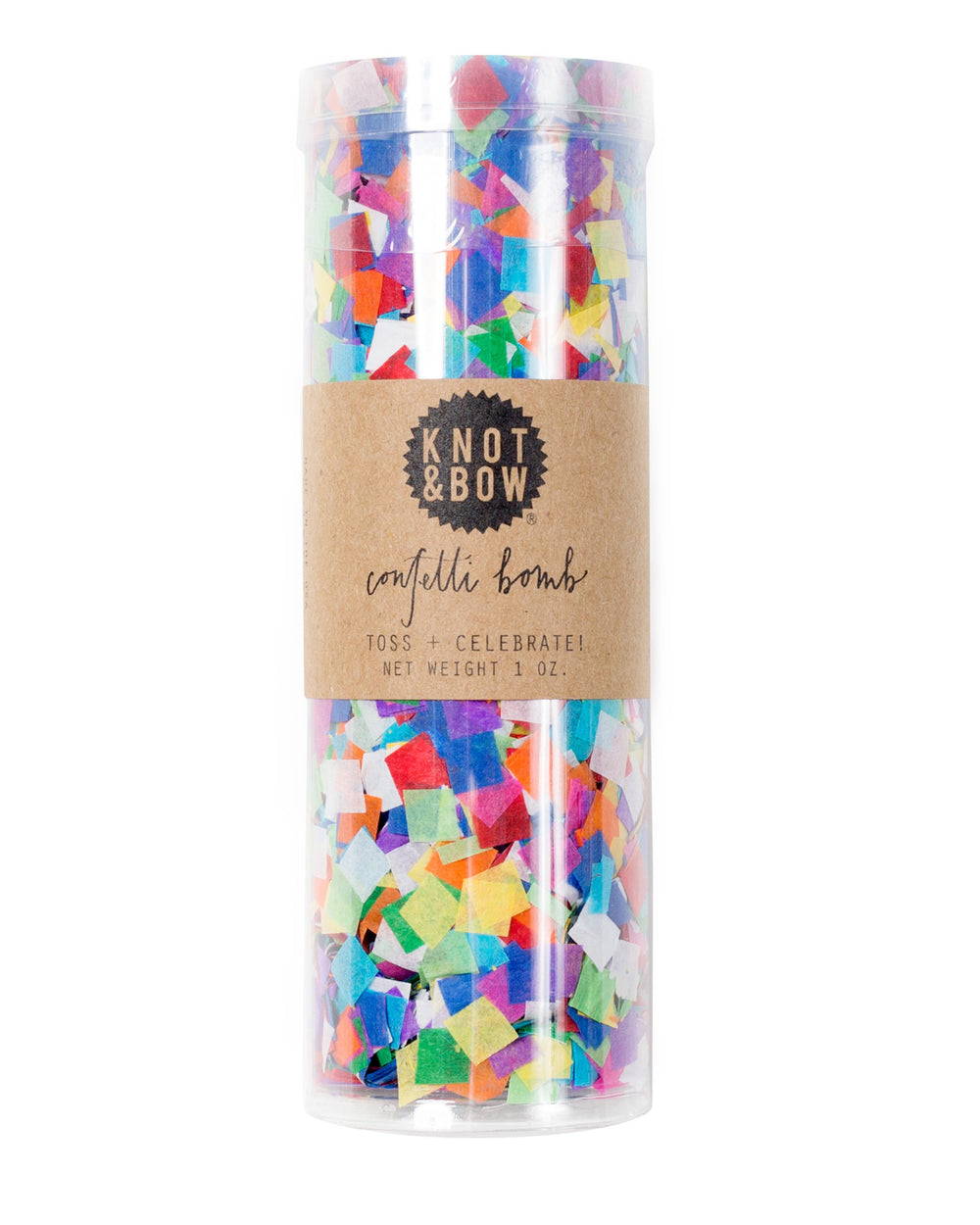 Tiny Rainbow Confetti Tube