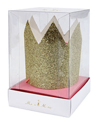 Gold Glitter Crowns - Mini