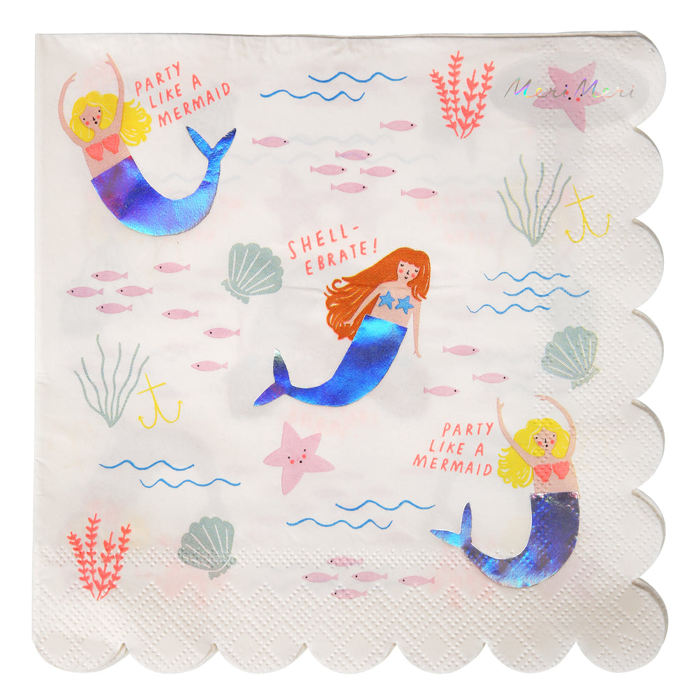 Let's Be Mermaids - Large Napkin