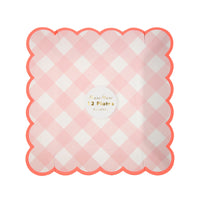 Pink Gingham Plate - Small