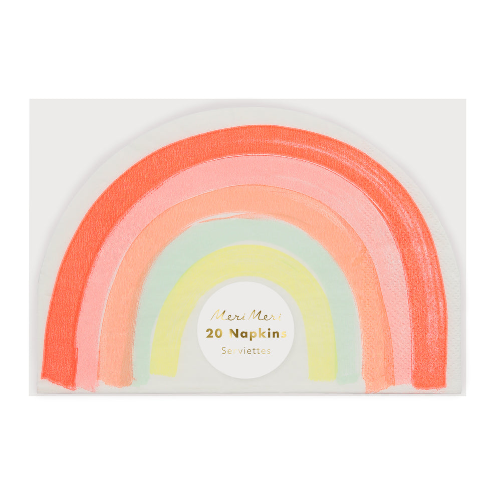 Neon Rainbow Napkins