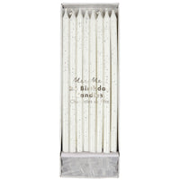 Silver Glitter Candles