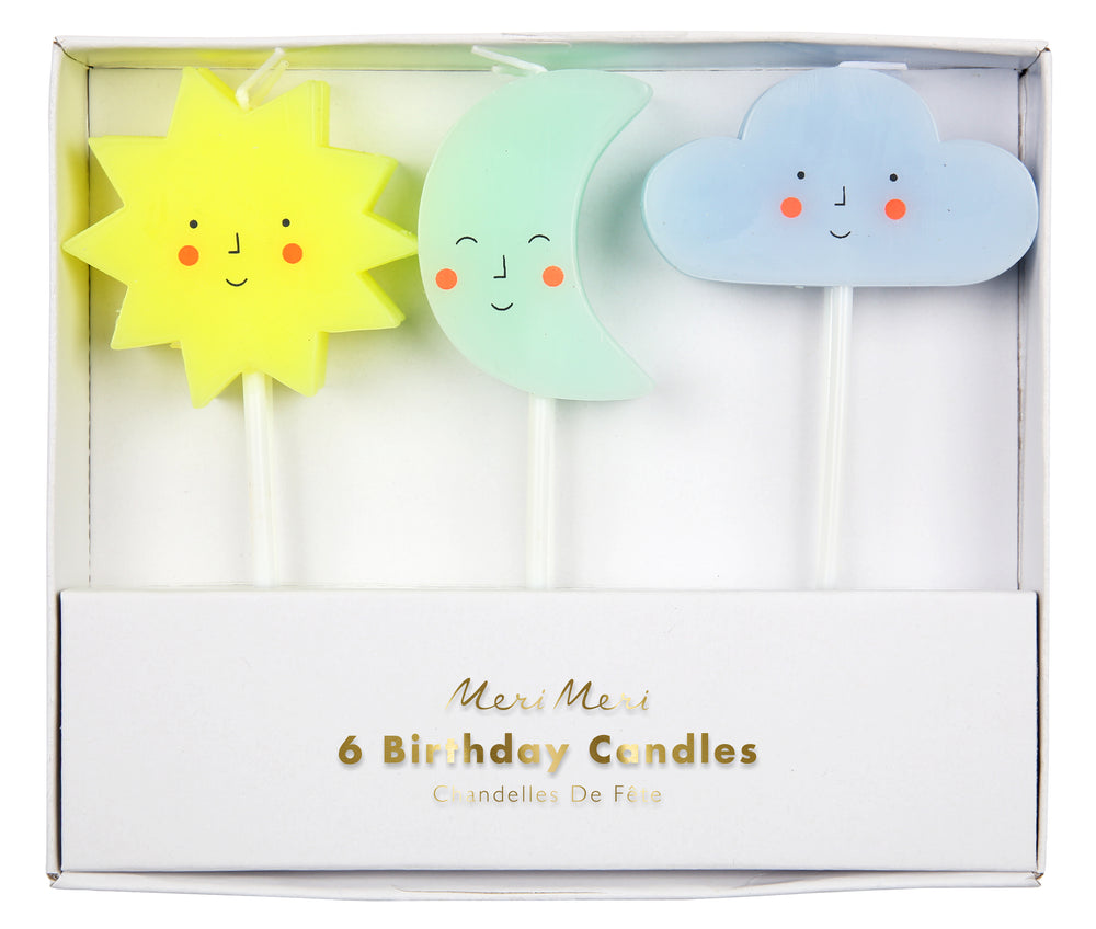 Sun, Moon & Cloud Candles