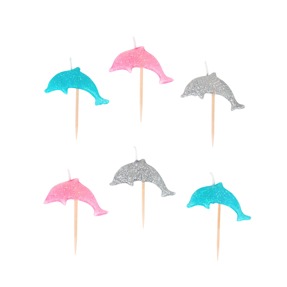 wide selection of party candles including glittered, theme and solid colors