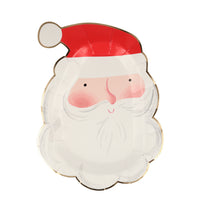 Edged with a gold foil border, these die cut Jolly Santa head plates bring charm and cheer to the holiday party table. Made from eco-friendly paper Pack of 8 Product dimensions: 7.25 by 10.25 inches