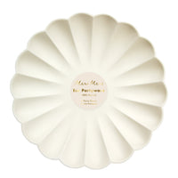 Creme Eco-Friendly large dinner plates in package of 8 large dinner plates
