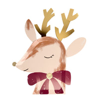 These reindeer head and antler die cut plates are exquisitely designed and crafted, abundant in gold foil details, and printed on both sides. Made from eco-friendly paper Pack of 8 Product dimensions: 8.25 by 9.25 inches
