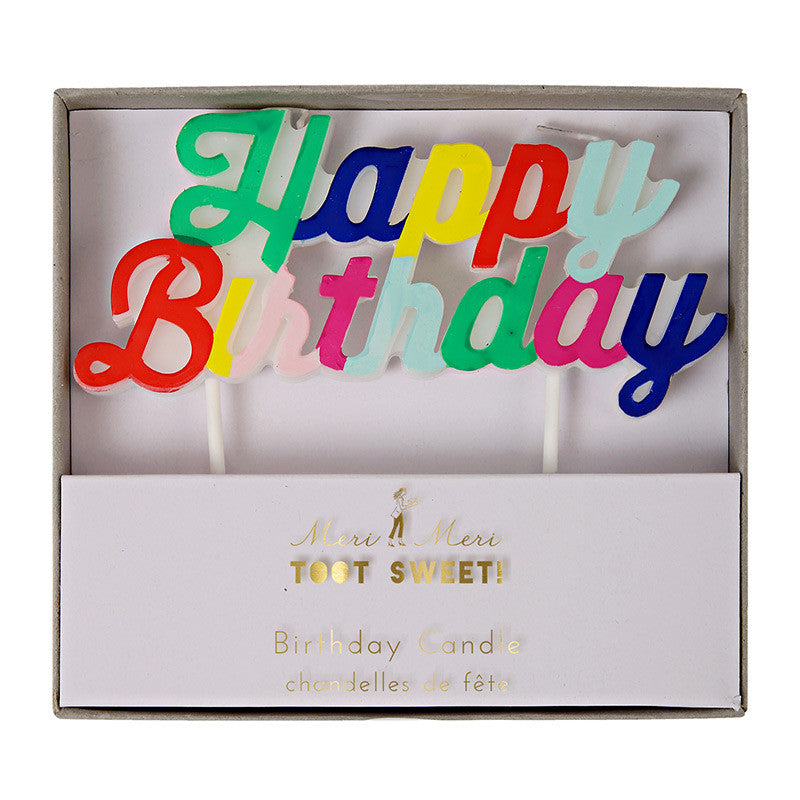 Multi-Color Happy Birthday Candles