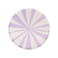 lavender stripe plate, appetizer and cake size