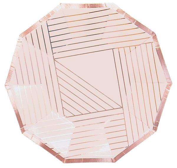 MANHATTAN Pink and Rose Gold Plates - Small
