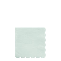 pale mint eco-friendly paper napkins in a pack of 20 napkins
