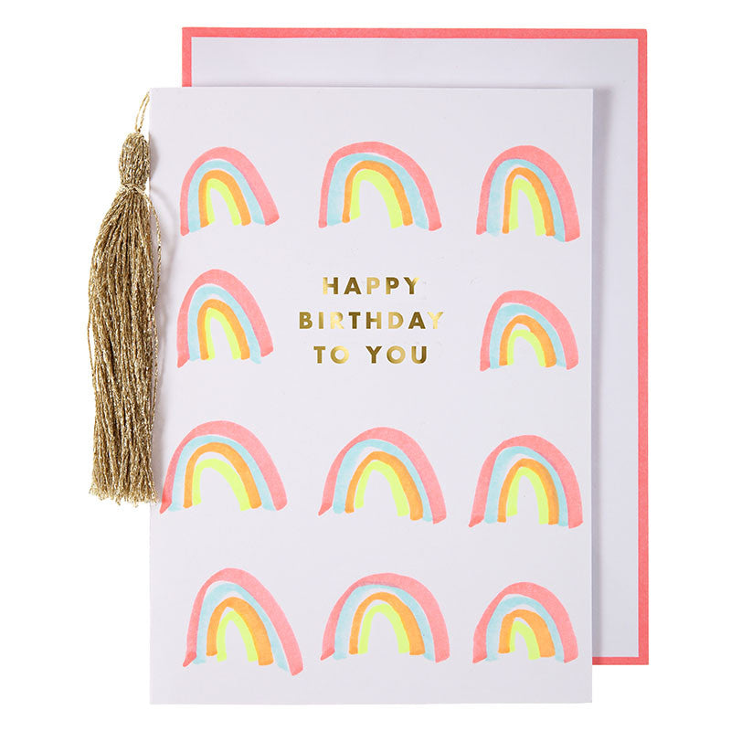 Rainbows & Tassel Birthday Card