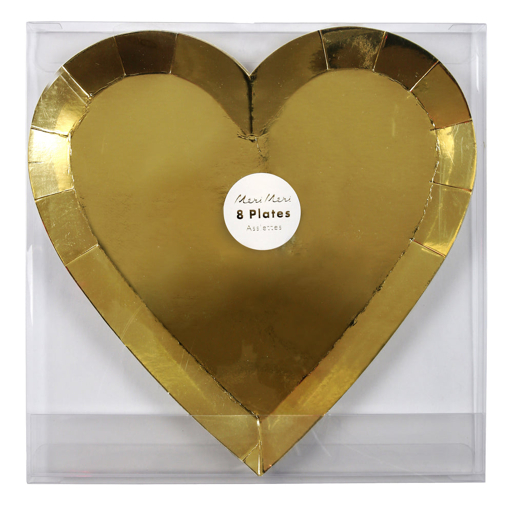 Gold Heart Plates - Large