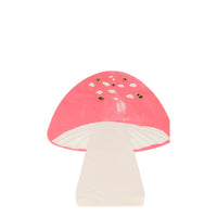 paper party napkins die-cut into the shape of a toadstool. Perfect for your fairy and princess themed parties, sixteen napkins per package