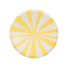 yellow stripe plate, appetizer and cake plate size