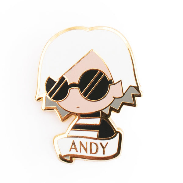 Andy Warhol brooch pin $11.00 Pop Up Party Store