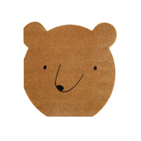 brown paper napkins die-cut into the shape of a bears head. These cute napkins look great with the Let's Explore collection.