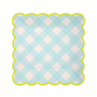 Blue Gingham Plate - Small