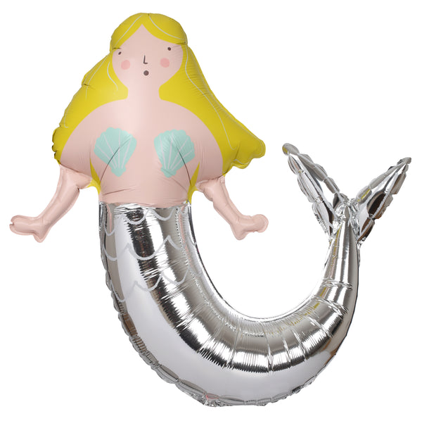 Mermaid Balloon - Silver Mylar