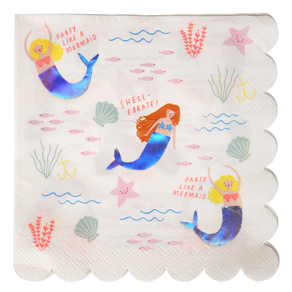 Let's Be Mermaids - Large Napkin